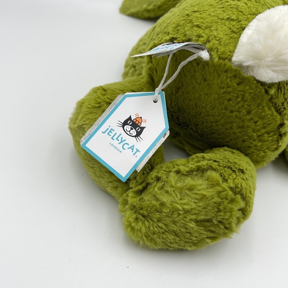 BNWT RARE Jellycat BASHFUL MOSS BUNNY Medium RETIRED Soft Plush Toy Green Rabbit - Picture 5 of 5